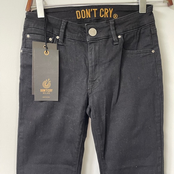 DON'T CRY MILAN Jeans Womens Jessica Flare Jeans in Black size 25 NWT - Picture 7 of 8